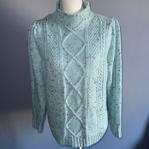 Talbots Cable Knit Tweed Sweater!